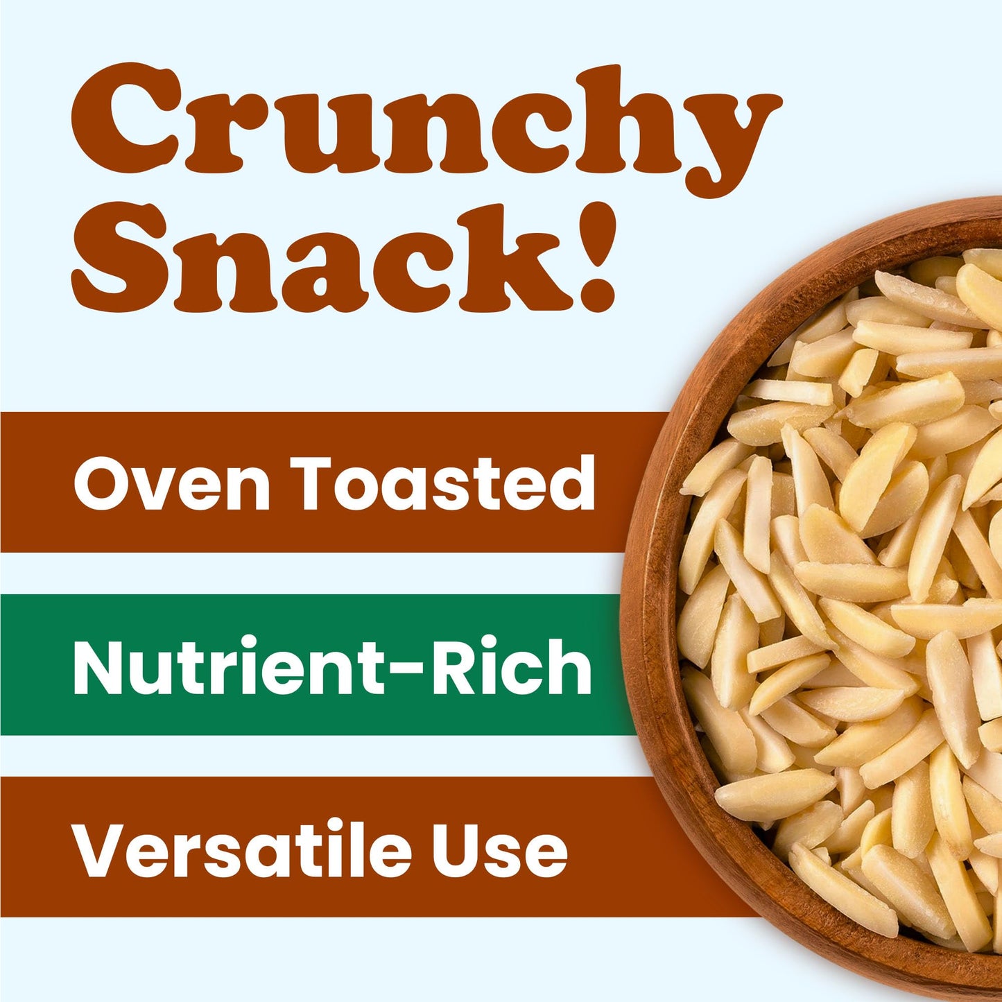 Food To Live Dry Roasted Blanched Slivered Almonds 8 Ounces - Perfectly Oven Toasted For Maximum Flavor, Unsalted, No Oil Added,