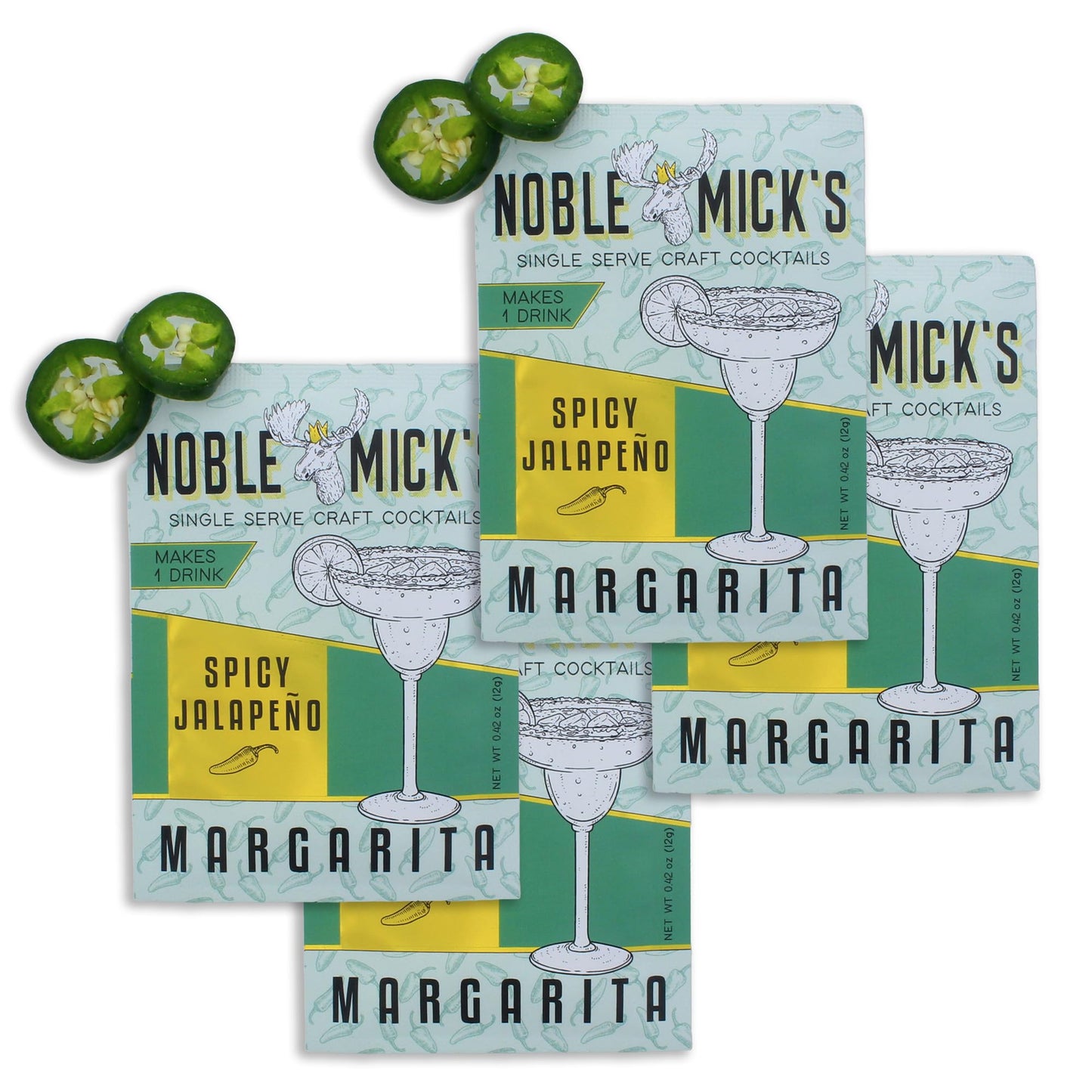 Noble MickS Easy Delicious Refreshing Ready To Use For A Party Celebration Or Happy Hour Single Serve Craft Mixed Flavor Mix Spicy Jalapeno Margarita 4 Pack
