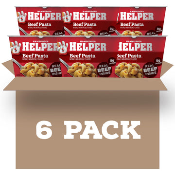 Hamburger Helper Cheeseburger Macaroni Microwave Cup, 2 oz (6 Pack), Real Beef, 9g Protein, Hearty, Cheesy, and Ready in 4 Minut