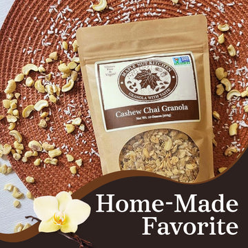 Maple Nut Kitchen Gluten-Free Chai Granola With Cashews, Sunflower Seeds, And Shredded Coconut - Delicious Breakfast Cereal And