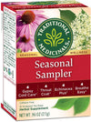 Traditional Medicinals Seasonal Sampler Herbal Tea, Seasonal Wellness 4 Flavor Variety, (Pack Of 12) - 192 Tea Bags Total