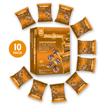 Drizzilicious Mini Rice Cakes S'Mores - Rice Crisps, Healthy Snack For Adults And Kids, Flavored Rice Cakes, Vegan, Gluten Free,