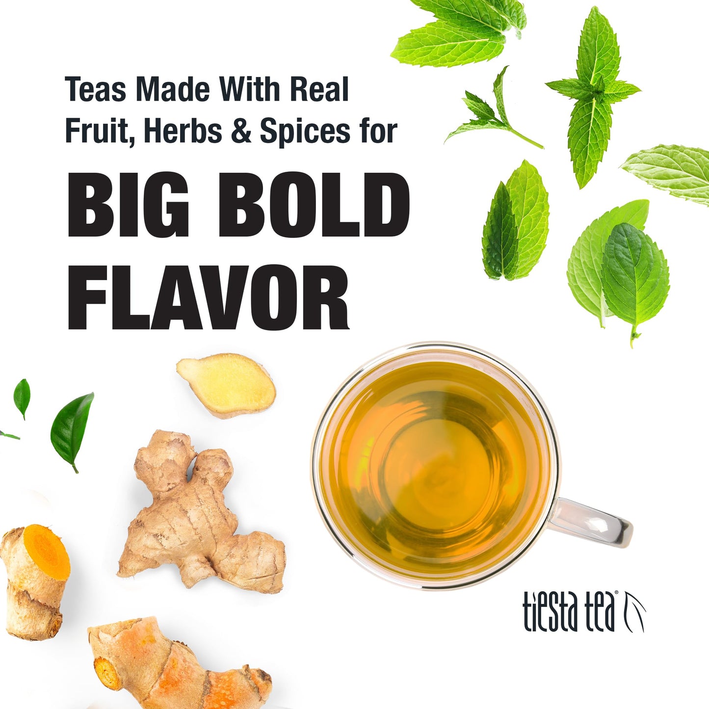 Tiesta Tea - Ginger Citrus Herbal Tea | Premium Loose Leaf Tea Blend | High Caffeinated Tea | Make Hot Or Iced Tea & Brews Up To