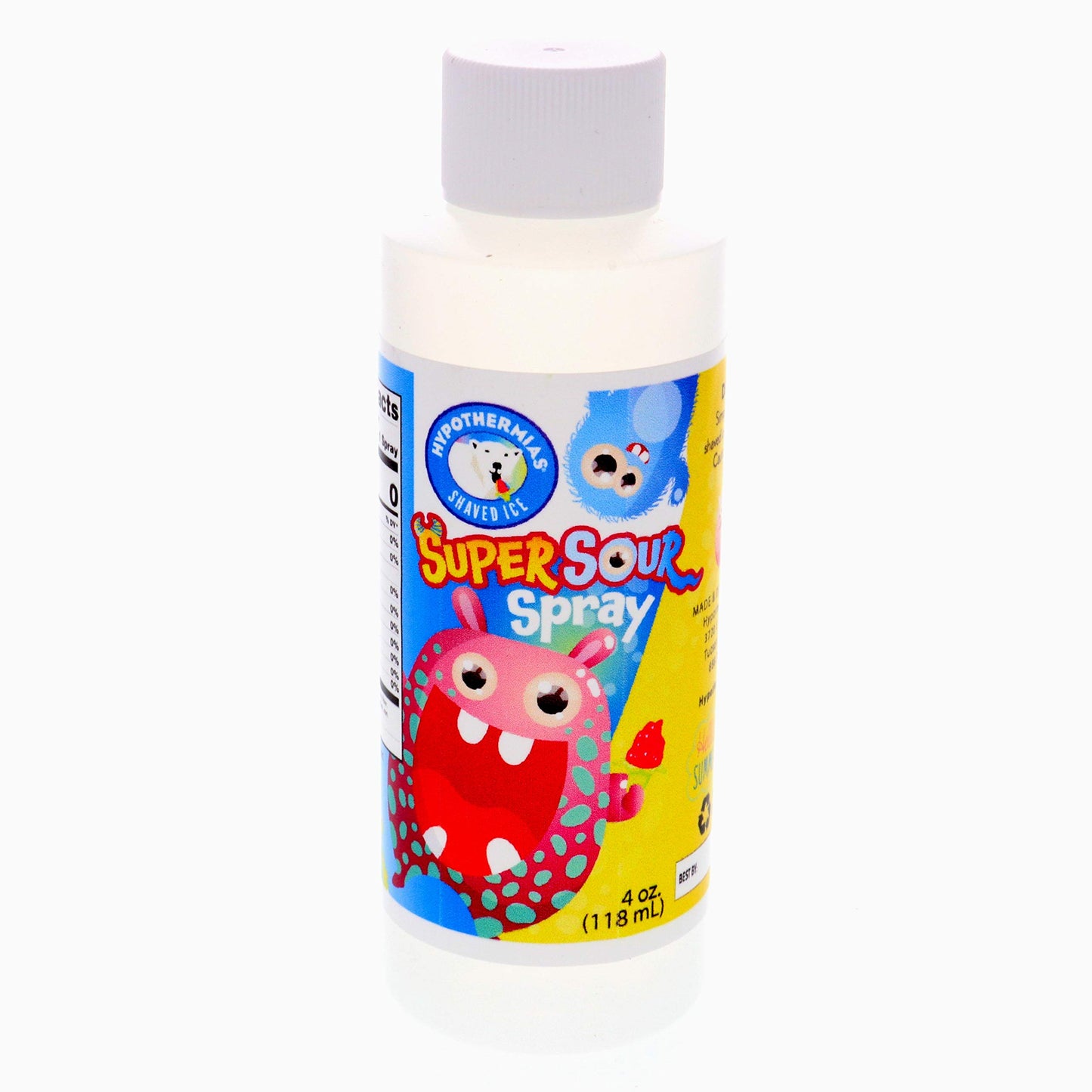Hypothermias Super Sour Spray - Sour Spray Candy for Kids, 4 Fl Oz, Clear