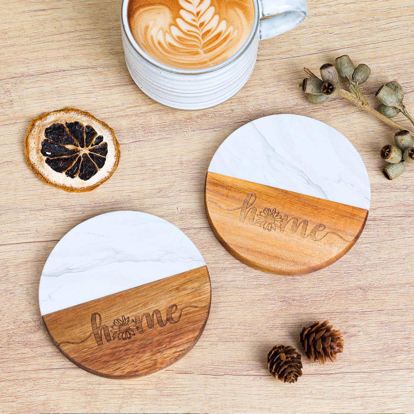 Elysirise House Warming Gift Basket, Marble Material, Medium Size, White, Model 195-House Warming Gifts