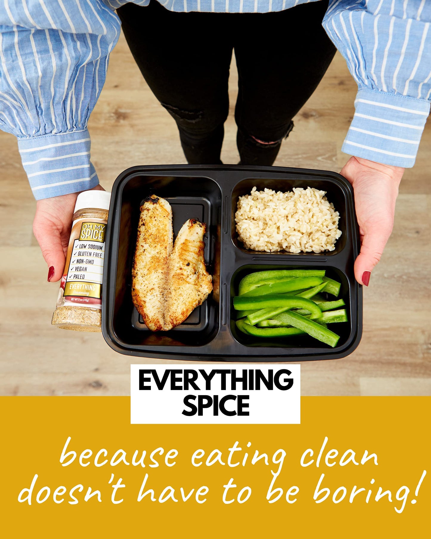 Everything Seasoning - Very Low Sodium All Purpose Seasoning With Onion, Chili, Sea Salt, Black Pepper, Basil & Garlic Powder -