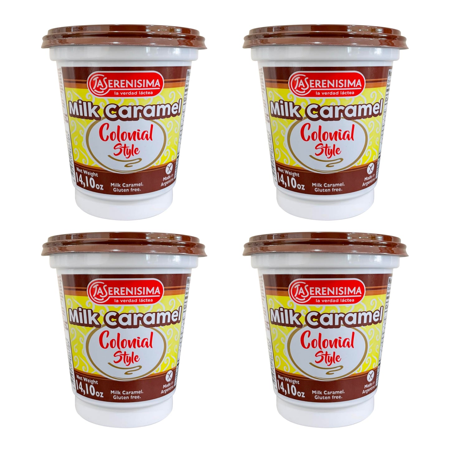 '4'' La Serenisima ''Dulce De Leche ,'' Milk Caramel'', 400 G-14.10 Oz From Argentima
