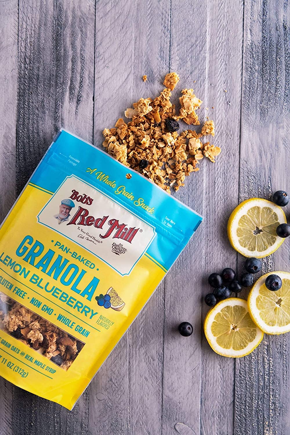 Bob'S Red Mill Pan-Baked Granola Lemon Blueberry, 11 Ounce (Pack Of 2)