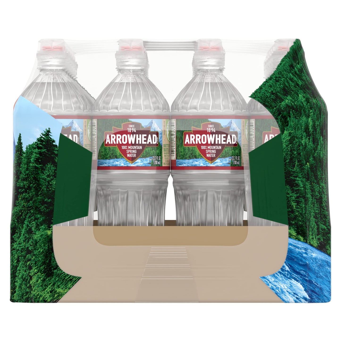 Generic Arrowhead Spring Water Case Bundles, 23.7 oz, Pack of 72 (3 Cases of 24 Sport Top Bottles)