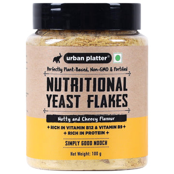 Urban Platter Nutritional Yeast Flakes, 100g [Good Source of B-Vitamins| Gluten Free| Nutty and Cheesy Tasting Nooch | Perfect f