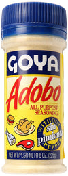 Adobo All Purpose Seasoning Without Pepper By Goya, Poultry, Seafood, Meat, And Vegetable Seasoning, Fat Free And Calorie Free Latin Spice Blend, Mexican Seasoning, 28Oz. Bottle