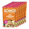 SOMOS Spicy Refried Beans - Gluten Free, Non-GMO, Vegan & Microwavable Meals Ready to Eat - Delicious, Healthy & Convenient - Pe
