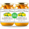 CASABLANCA MARKET Moroccan Preserved Lemons - Authentic Moroccan Preserved Lemons in Jar - Whole Non-GMO Preserved Lemon - Prese