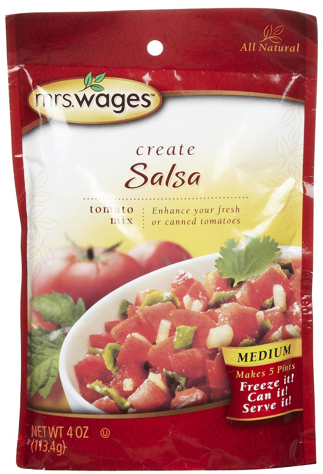 Mrs. Wages Medium Salsa Mix, 4.0 Oz. (Pack Of 1)