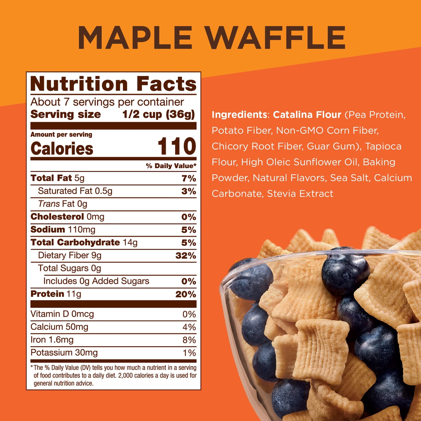 Catalina Crunch Maple Waffle Keto Cereal (9Oz Bags) | Low Carb, Sugar Free, Gluten Free | Keto Snacks, Vegan, Plant Based Protei
