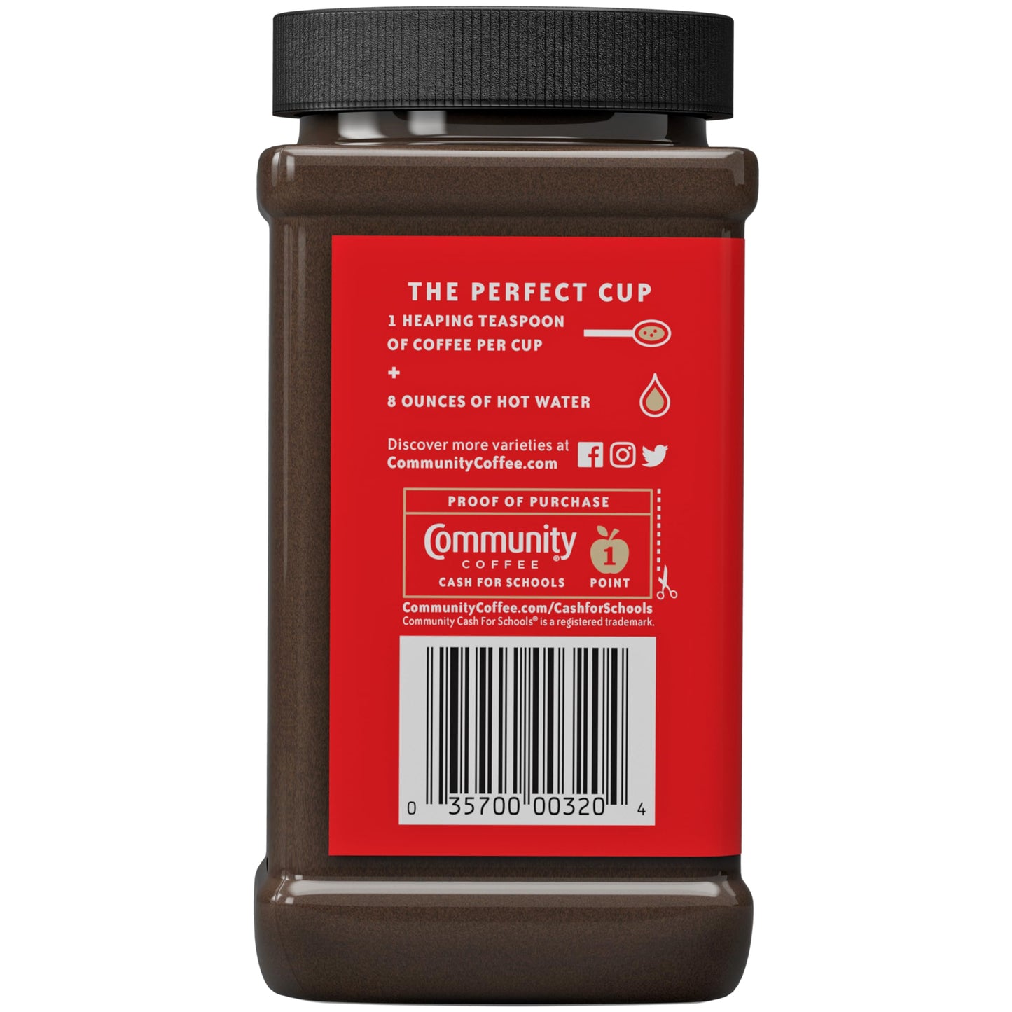 Community Coffee Signature Blend Instant Coffee, 84 Ounces, Dark Roast 7 Ounce Jar (Pack Of 12)