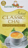 Nature'S Guru Instant Classic Chai Tea Drink Mix Unsweetened 10 Count Single Serve On-The-Go Drink Packets