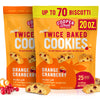 Cooper Street Twice Baked Mini Biscotti Italian Style Cookies - 2.5 Pound of Orange Cranberry Gourmet Cookies Ideal With Coffee