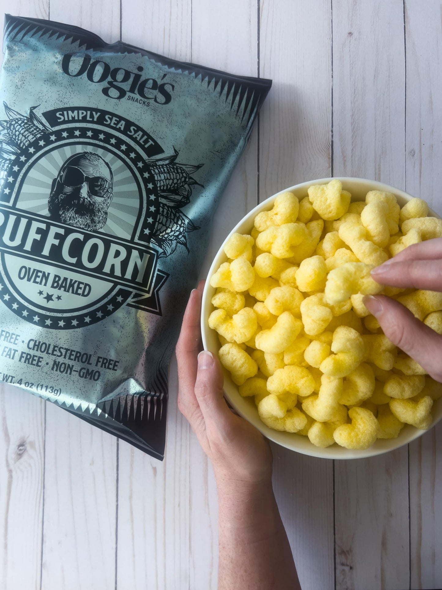 Oogie'S Gourmet Puffcorn | 4 Pack | Simply Sea Salt Flavor | Gluten Free Puffcorn Snacks | 4 Ounce Big Bag