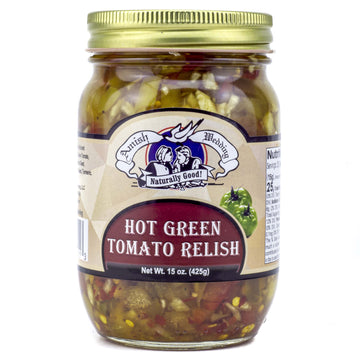 Amish Wedding Hot Green Tomato Relish 15 Ounces (Pack Of 2)