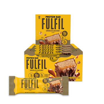 Fulfil Protein Snack Bars, New Recipe Chocolate Hazelnut, 15G Protein, Pantry Staples, 12 Count, Packaging May Vary