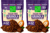 MyCerealMix Sugar Free Double Chocolate Chip Granola - 2 Pack (48oz Total) - Vegan, Gluten Free - Diabetic Friendly Granola for
