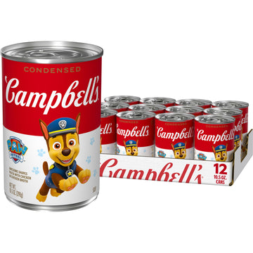 Campbell’S Condensed Kids Soup, Paw Patrol Awesome Shapes Pasta With Chicken In Chicken Broth, 10.5 Oz Can (12 Pack)