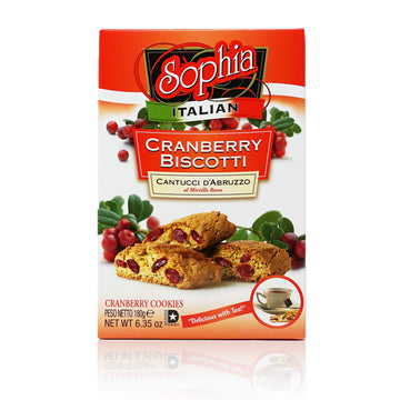 Sophia Biscotti Cranberry Cantuccini Cookies, 6.35oz (Pack of 6) – Gourmet Italian Bakery Snack