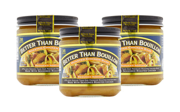 Better Than Bouillon Reduced Sodium Roasted Chicken Base, Made With Seasoned Roasted Chicken & Less Sodium, 38 Servings Per Jar 8 Ounce (Pack Of 3)