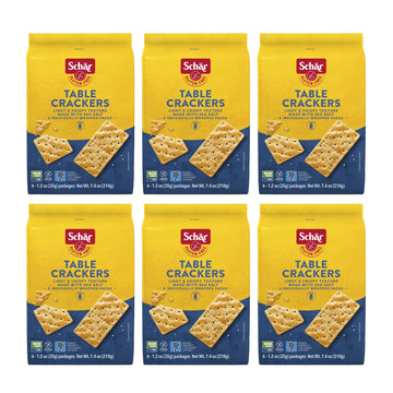 Schar - Table Crackers - Certified Gluten Free - No Gmo'S, Lactose, Or Wheat - (7.4 Oz) 6 Pack