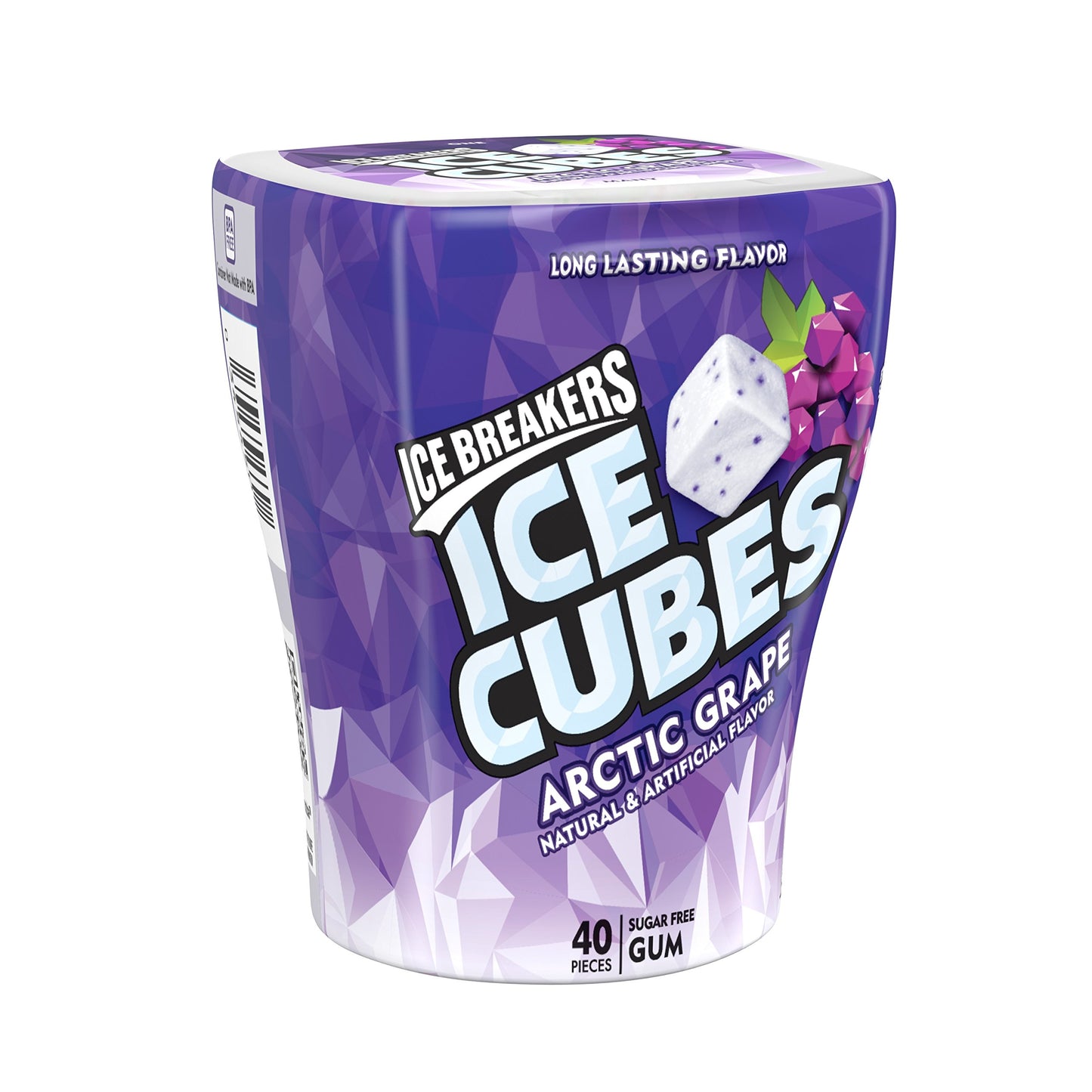 Ice Breakers Ice Cubes Sugar Free Gum With Xylitol, Arctic Grape, 40 Piece