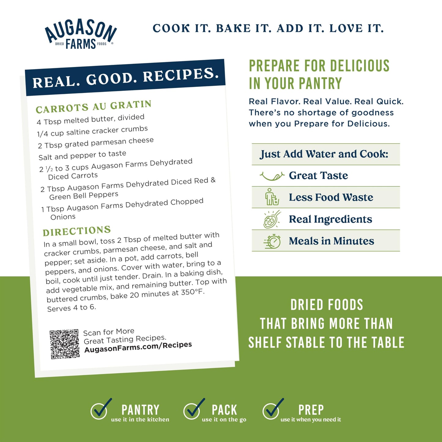 Augason Farms Dehydrated Diced Carrots Can, Emergency Food Supply, Everyday Meals, 216 Servings