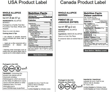 Food to Live Whole Allspice Berries, Vegan, Kosher, 2 Ounce Pack