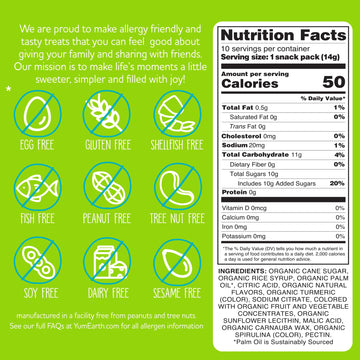 Yumearth Organic Sour Giggles Chewy Candy - Allergy Friendly (Top 9 Free), No Artificial Dyes Or Flavors, Non Gmo, Gluten Free,