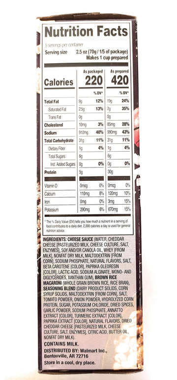 Great Value Gluten-Free Cheeseburger Macaroni Dinner Kit, 12.8 Oz