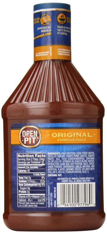 Open Pit Blue Label Original Barbecue Sauce, Value Size, 42 Oz. (Pack Of 6)