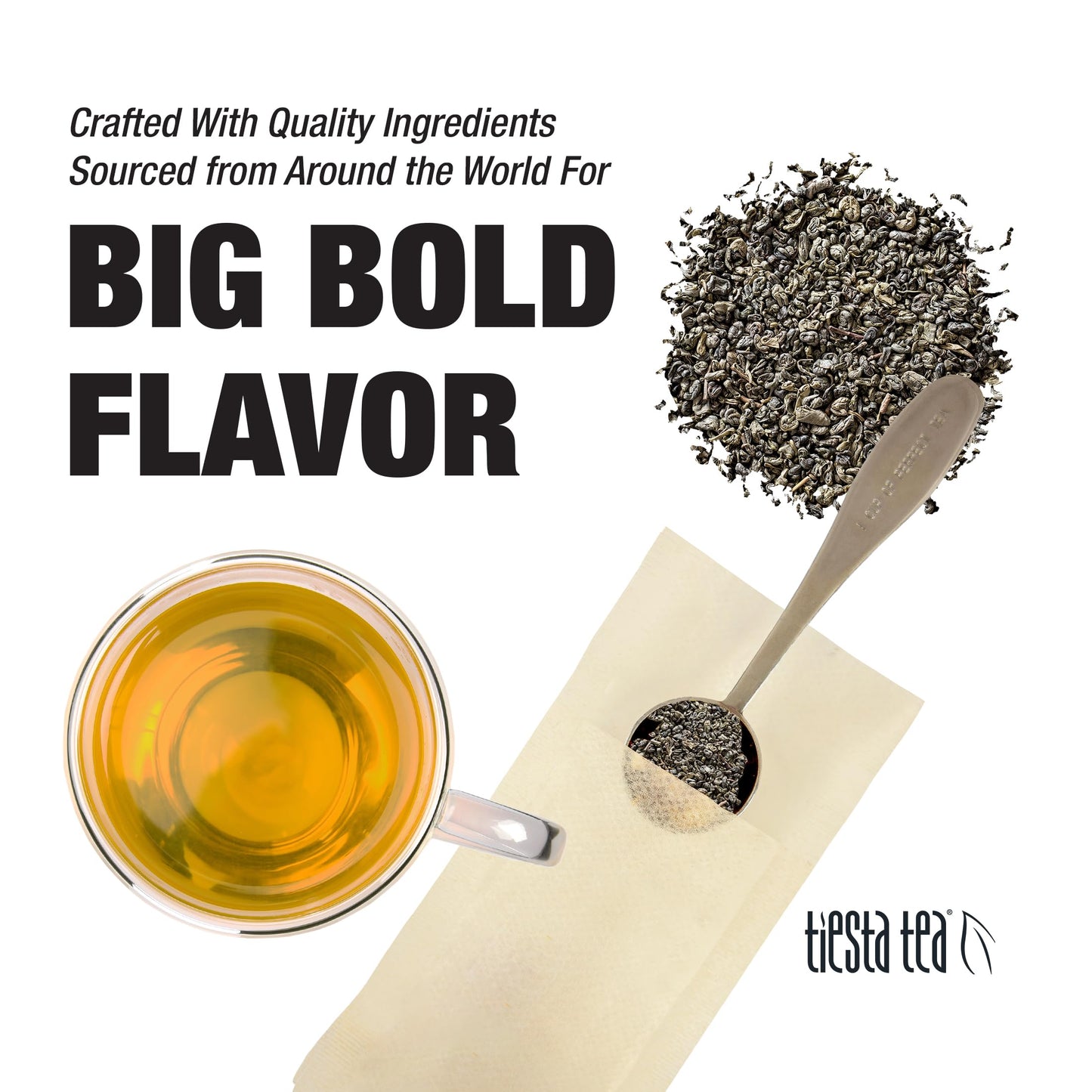 Tiesta Tea - Chinese Gunpowder, Traditional Smoky Green Tea, Premium Aromatic Loose Leaf Tea, Medium Caffeinated, 50 Cups - 5 Ou