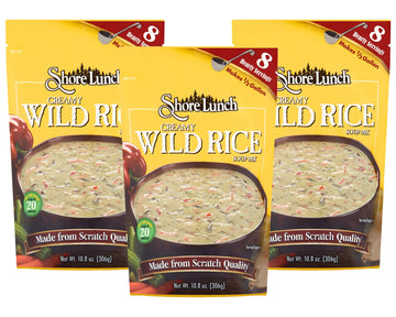 Shore Lunch Creamy Wild Rice Soup Mix, Made with Blends of White & Wild Rice with Seasonings, 8 Hearty Servings, Makes Gallon