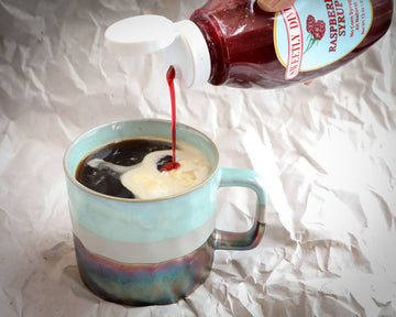 Sweetly Divine Raspberry Syrup for Coffee & Pancakes, 2 Pack of 14 oz Bottles, Natural Fruit Flavor, No High Fructose Corn Syrup