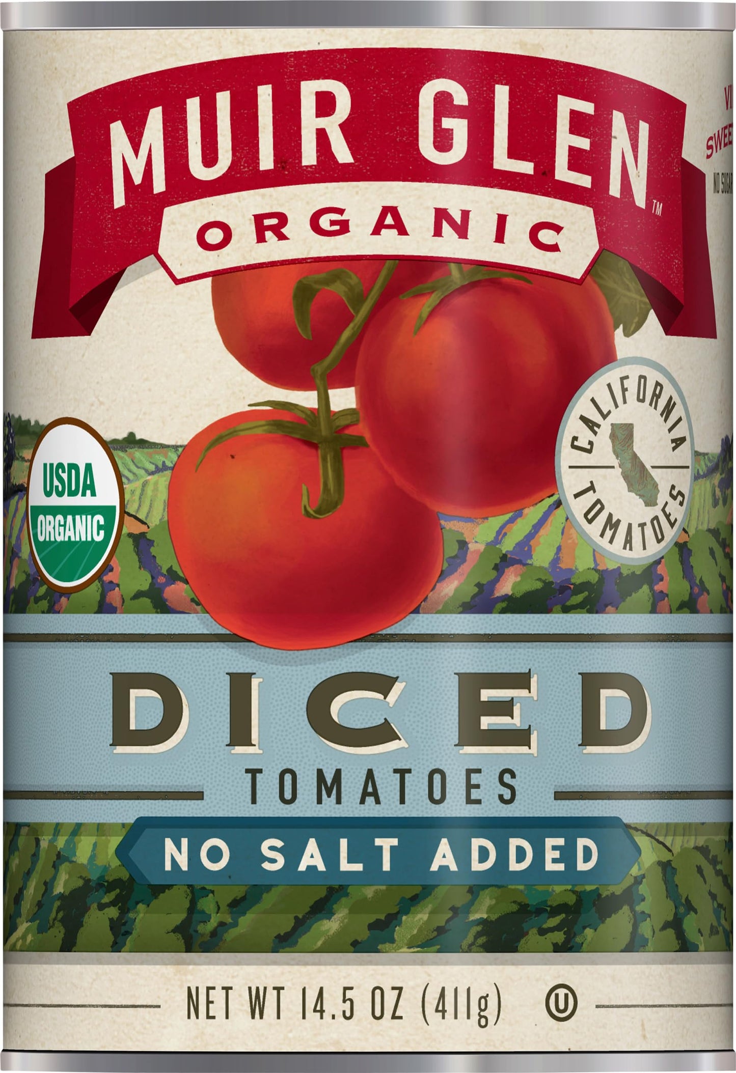 Muir Glen Organic Diced Canned Tomatoes, No Salt Added, 14.5 oz.