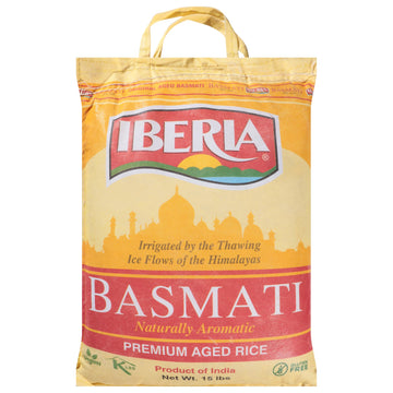 Iberia Premium Aged Indian Basmati Rice, 15 Pounds