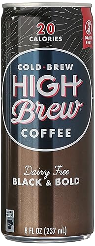 High Brew Coffee, Cold Brew, Dairy Free Black & Bold, 8 Fl Oz