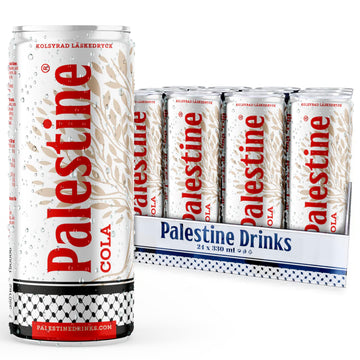Palestine Cola Carbonated Soft Drink, 330ml Can, 24-Pack, Refreshing Beverage