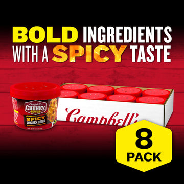 Campbell'S Chunky Soup, Spicy Chicken Burrito Soup, 15.25 Oz Microwaveable Bowl (Case Of 8)