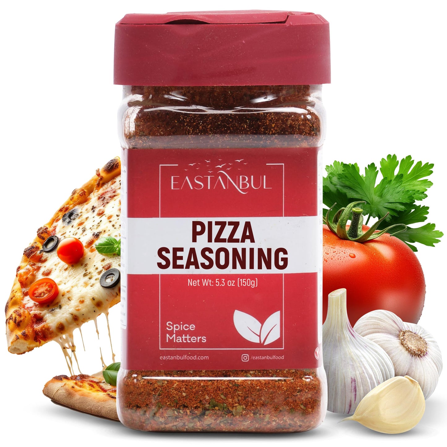 Eastanbul Pizza Seasoning Spice Blend 5.29Oz Italian Seasoning Boosts Pizza Toppings Herbal Blend Popcorn Spice Low Sodium No Msg No Filler Vegan