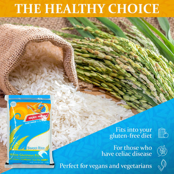 Golden Phoenix Thai Sweet Rice - Premium Sticky Rice For Desserts Or Rice Cakes, Great For Gluten-Free Diets, 5 Pounds (Pack Of