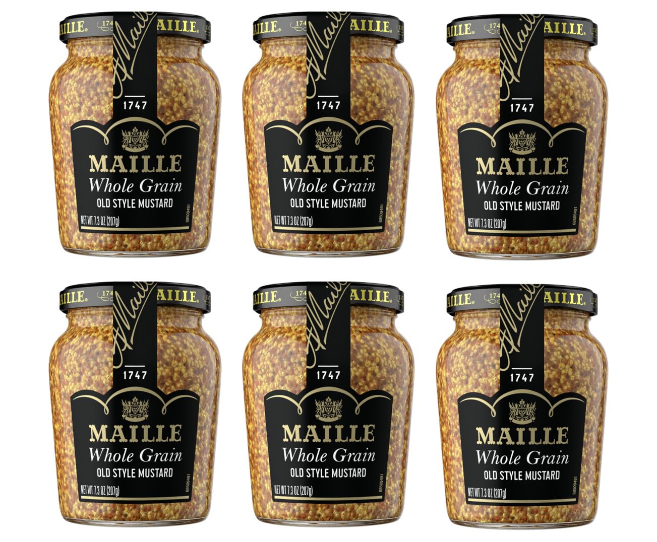Maille Mustard, Old Style, 7.3 oz (Pack of 6)