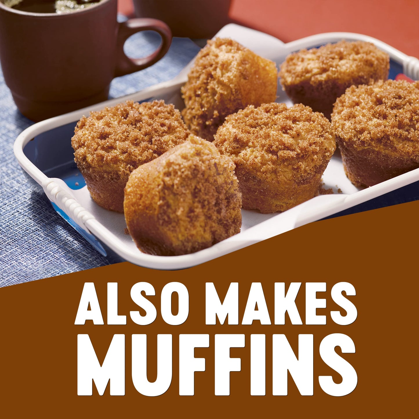 Krusteaz Cinnamon Swirl Crumb Cake & Muffin Mix, Made With No Artificial Flavors Or Colors, Also Makes Muffins, 21-Ounce Box (Pa