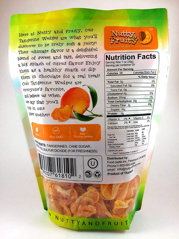 Nutty & Fruity Dried Tangerine Wedges 2 20 Oz Bags