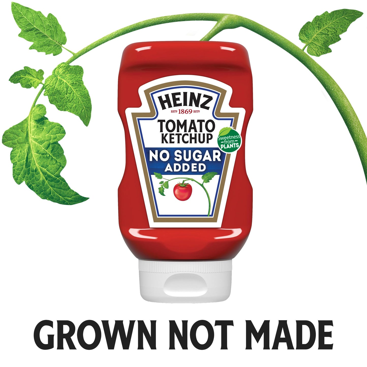 Heinz Tomato Ketchup with No Sugar Added (13 oz Bottle)